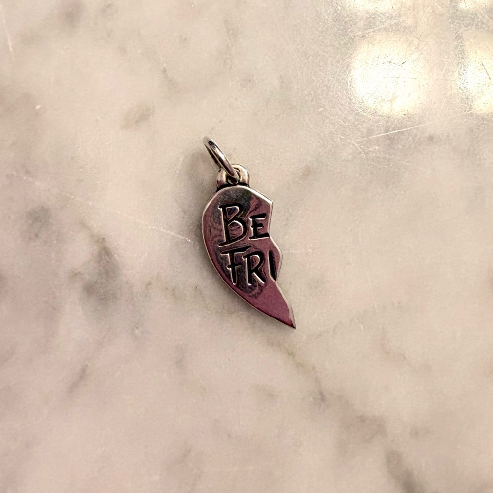 James Avery 1/2 best friends charm Sterling silver
